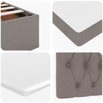 Casa si Gradina - Mobilier - Paturi si accesorii - Paturi - Cadru de pat otoman cu saltea Taupe 90x200cm Material - Infinity.ro