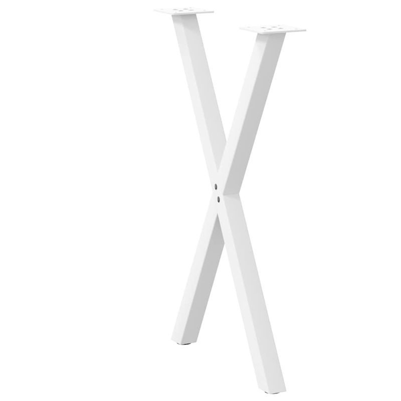 Casa si Gradina - Mobilier - Feronerie si accesorii mobila - Picioare pentru masa in forma de X, 2 buc alb 50x(72-73) cm otel, mărime 50x(72-73) cm (40 mm) - Infinity.ro