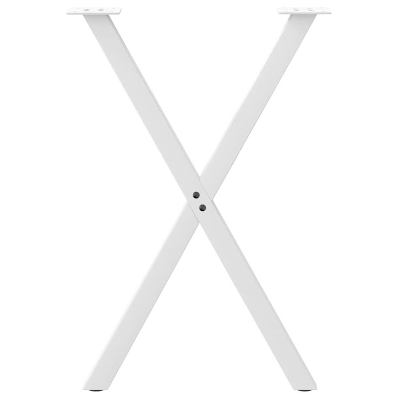 Casa si Gradina - Mobilier - Feronerie si accesorii mobila - Picioare pentru masa in forma de X, 2 buc alb 50x(72-73) cm otel, mărime 50x(72-73) cm (40 mm) - Infinity.ro