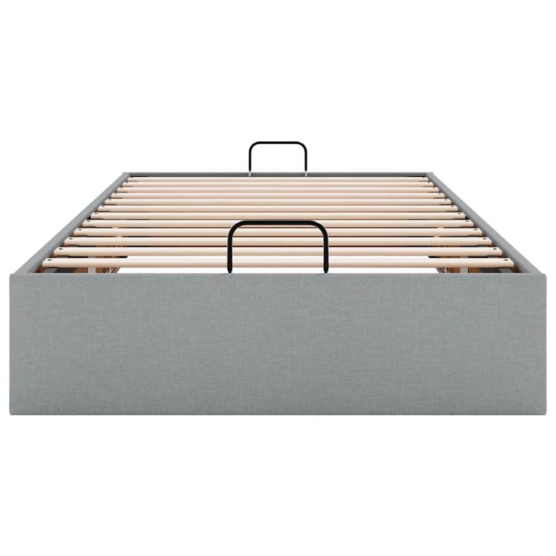 Casa si Gradina - Mobilier - Paturi si accesorii - Paturi - Cadru de pat otoman fara saltea tesatura gri deschis 100x200 cm - Infinity.ro