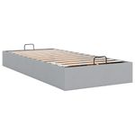 Casa si Gradina - Mobilier - Paturi si accesorii - Paturi - Cadru de pat otoman fara saltea tesatura gri deschis 100x200 cm - Infinity.ro