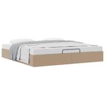Casa si Gradina - Mobilier - Paturi si accesorii - Paturi - Cadru de pat otoman fara saltea Cappucino piele artificiala, mărime 200x200 cm - Infinity.ro