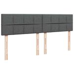 Casa si Gradina - Mobilier - Paturi si accesorii - Paturi - Cadru pat otoman cu saltea tesatura gri inchis 160x200 cm - Infinity.ro