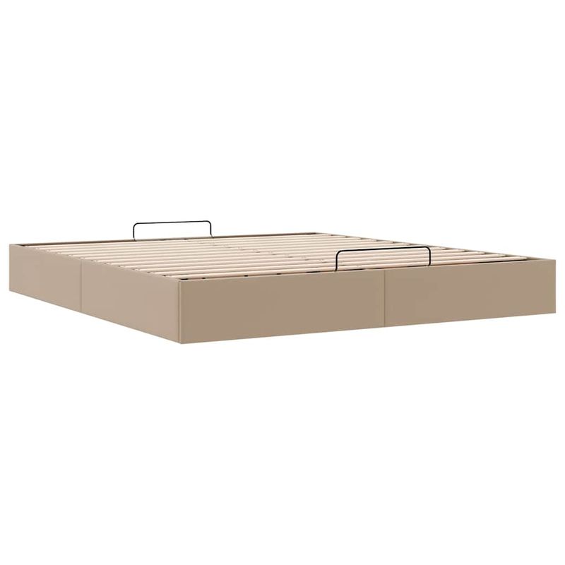 Casa si Gradina - Mobilier - Paturi si accesorii - Paturi - Cadru de pat otoman fara saltea Cappucino piele artificiala, mărime 200x200 cm - Infinity.ro