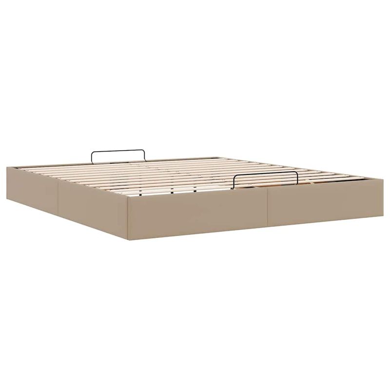 Casa si Gradina - Mobilier - Paturi si accesorii - Paturi - Cadru de pat otoman fara saltea Cappucino piele artificiala, mărime 200x200 cm - Infinity.ro