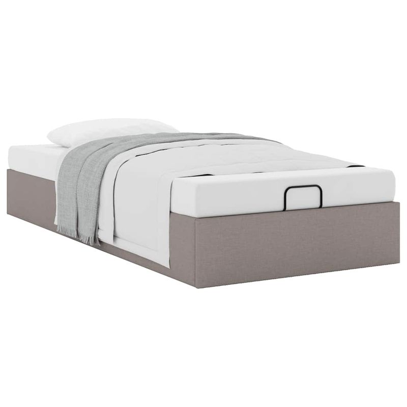 Casa si Gradina - Mobilier - Paturi si accesorii - Paturi - Cadru de pat otoman fara saltea Taupe 80x200 cm tesatura - Infinity.ro