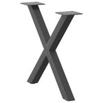Casa si Gradina - Mobilier - Feronerie si accesorii mobila - Picioare pentru masuta cafea in forma de X, 2 buc Antracit Otel, mărime 50x(42-43) cm (40 mm) - Infinity.ro