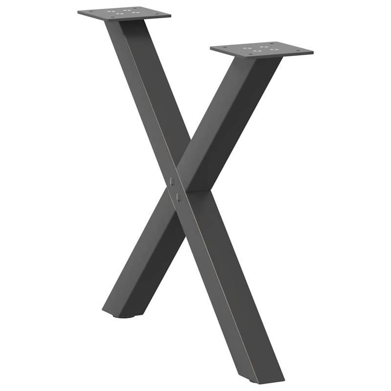 Casa si Gradina - Mobilier - Feronerie si accesorii mobila - Picioare pentru masuta cafea in forma de X, 2 buc Antracit Otel, mărime 50x(42-43) cm (40 mm) - Infinity.ro