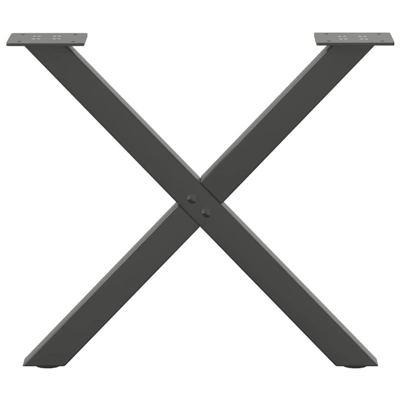 Casa si Gradina - Mobilier - Feronerie si accesorii mobila - Picioare pentru masuta cafea in forma de X, 2 buc Antracit Otel, mărime 50x(42-43) cm (40 mm) - Infinity.ro