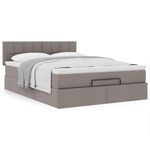 Casa si Gradina - Mobilier - Paturi si accesorii - Paturi - Cadru de pat otoman cu saltea Taupe 140x200cm Material - Infinity.ro