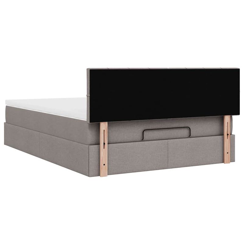 Casa si Gradina - Mobilier - Paturi si accesorii - Paturi - Cadru de pat otoman cu saltea Taupe 140x200cm Material - Infinity.ro