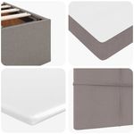 Casa si Gradina - Mobilier - Paturi si accesorii - Paturi - Cadru de pat otoman cu saltea Taupe 140x200cm Material - Infinity.ro