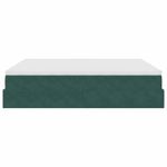 Casa si Gradina - Mobilier - Paturi si accesorii - Paturi - Cadru de pat otoman cu saltele Verde inchis 160x200cm catifea - Infinity.ro