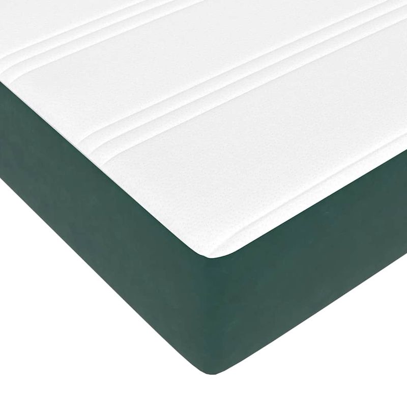 Casa si Gradina - Mobilier - Paturi si accesorii - Paturi - Cadru de pat otoman cu saltele Verde inchis 160x200cm catifea - Infinity.ro