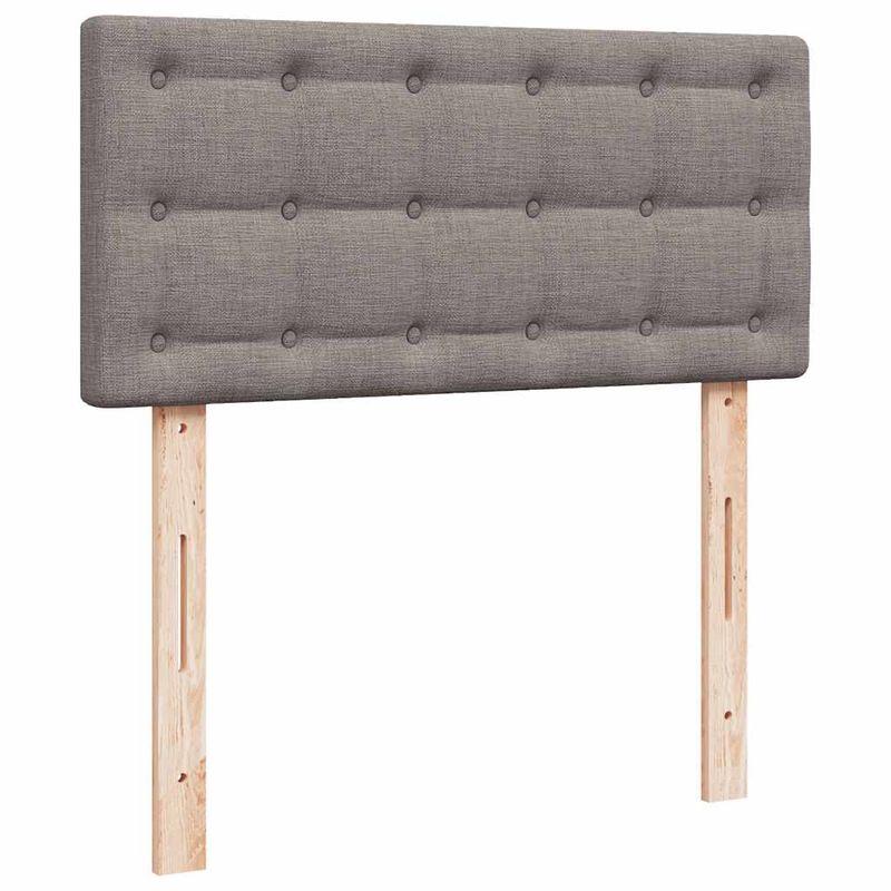 Casa si Gradina - Mobilier - Paturi si accesorii - Paturi - Cadru de pat otoman cu saltele Taupe 200x200cm tesatura - Infinity.ro