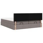 Casa si Gradina - Mobilier - Paturi si accesorii - Paturi - Cadru de pat otoman cu saltele Taupe 200x200cm tesatura - Infinity.ro