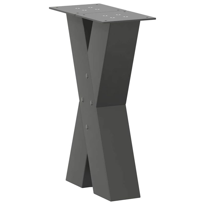 Casa si Gradina - Mobilier - Feronerie si accesorii mobila - Picioare pentru masuta cafea in forma de X, 2 buc Antracit Otel, mărime 38x(42-43) cm (80 mm) - Infinity.ro