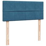 Casa si Gradina - Mobilier - Paturi si accesorii - Paturi - Cadru pat otoman cu saltea Albastru inchis 120x190 cm catifea - Infinity.ro
