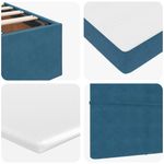Casa si Gradina - Mobilier - Paturi si accesorii - Paturi - Cadru pat otoman cu saltea Albastru inchis 120x190 cm catifea - Infinity.ro