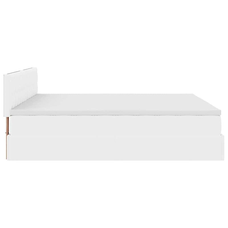 Casa si Gradina - Mobilier - Paturi si accesorii - Paturi - Cadru pat otoman cu saltea alb pur 180x200cm piele artificiala - Infinity.ro