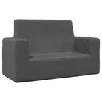 Casa si Gradina - Mobilier - Mobilier copii - Mobilier camera copiilor - Canapea pentru copii cu 2 locuri, antracit, plus moale - Infinity.ro