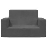 Casa si Gradina - Mobilier - Mobilier copii - Mobilier camera copiilor - Canapea pentru copii cu 2 locuri, antracit, plus moale - Infinity.ro