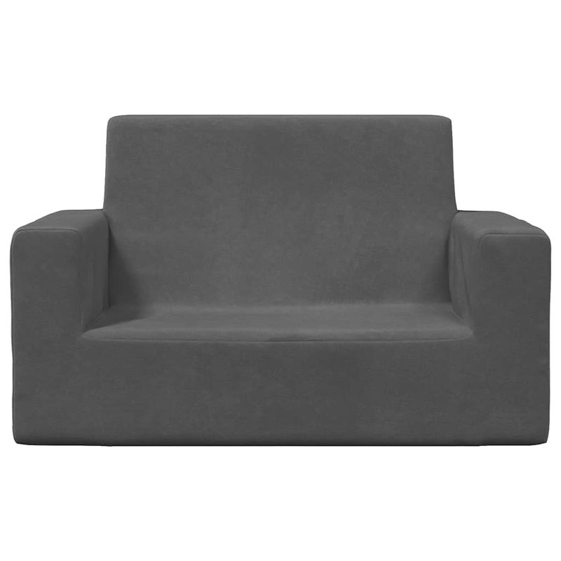 Casa si Gradina - Mobilier - Mobilier copii - Mobilier camera copiilor - Canapea pentru copii cu 2 locuri, antracit, plus moale - Infinity.ro