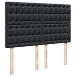 Casa si Gradina - Mobilier - Paturi si accesorii - Paturi - Cadru pat otoman cu saltea neagra 140x190cm piele artificiala - Infinity.ro