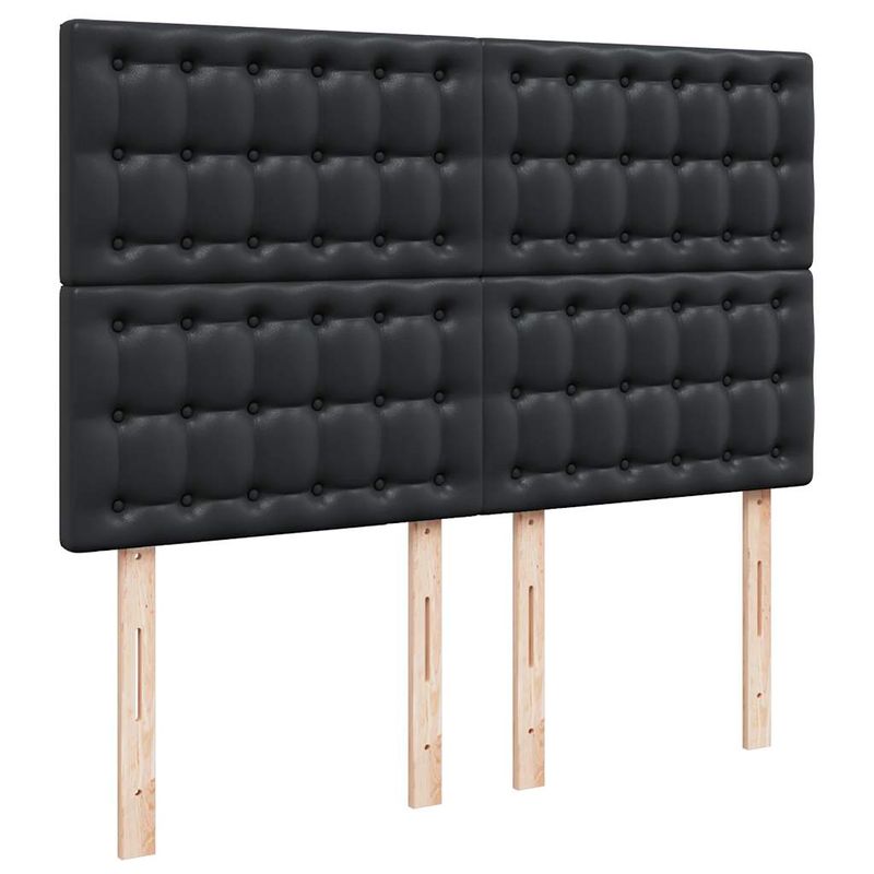 Casa si Gradina - Mobilier - Paturi si accesorii - Paturi - Cadru pat otoman cu saltea neagra 140x190cm piele artificiala - Infinity.ro