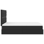 Casa si Gradina - Mobilier - Paturi si accesorii - Paturi - Cadru pat otoman cu saltea neagra 140x190cm piele artificiala - Infinity.ro