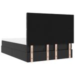 Casa si Gradina - Mobilier - Paturi si accesorii - Paturi - Cadru pat otoman cu saltea neagra 140x190cm piele artificiala - Infinity.ro
