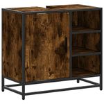 Casa si Gradina - Mobilier - Mobilier baie - Comode baie - Dulap pentru chiuveta de baie stejar afumat 65x33x60 cm lemn - Infinity.ro