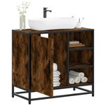 Casa si Gradina - Mobilier - Mobilier baie - Comode baie - Dulap pentru chiuveta de baie stejar afumat 65x33x60 cm lemn - Infinity.ro
