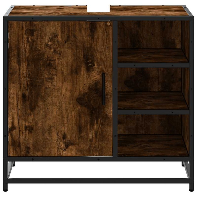 Casa si Gradina - Mobilier - Mobilier baie - Comode baie - Dulap pentru chiuveta de baie stejar afumat 65x33x60 cm lemn - Infinity.ro