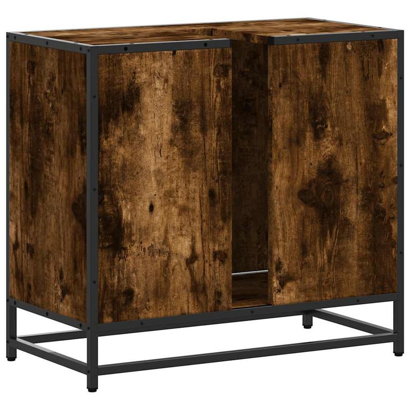 Casa si Gradina - Mobilier - Mobilier baie - Comode baie - Dulap pentru chiuveta de baie stejar afumat 65x33x60 cm lemn - Infinity.ro