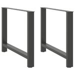 Casa si Gradina - Mobilier - Feronerie si accesorii mobila - Picioare masuta de cafea Antracit 2 buc 90x(72-73) cm Otel - Infinity.ro