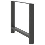 Casa si Gradina - Mobilier - Feronerie si accesorii mobila - Picioare masuta de cafea Antracit 2 buc 90x(72-73) cm Otel - Infinity.ro