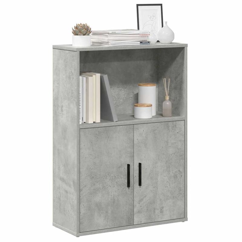Casa si Gradina - Mobilier - Biblioteci si rafturi - Biblioteci - Biblioteca, gri beton, 60x24x85 cm, lemn prelucrat - Infinity.ro
