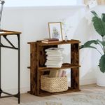 Casa si Gradina - Mobilier - Biblioteci si rafturi - Biblioteci - Biblioteca 3 niveluri stejar fumuriu 60x30x60 cm lemn prelucrat - Infinity.ro