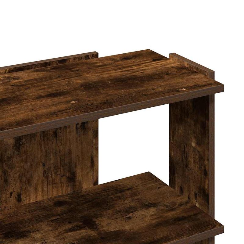 Casa si Gradina - Mobilier - Biblioteci si rafturi - Biblioteci - Biblioteca 3 niveluri stejar fumuriu 60x30x60 cm lemn prelucrat - Infinity.ro