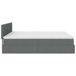 Casa si Gradina - Mobilier - Paturi si accesorii - Paturi - Cadru de pat otoman cu saltele tesatura gri inchis 160x200cm - Infinity.ro