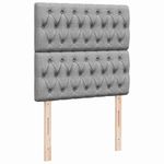 Casa si Gradina - Mobilier - Paturi si accesorii - Paturi - Cadru pat otoman cu saltea tesatura gri deschis 90x200cm - Infinity.ro