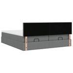 Casa si Gradina - Mobilier - Paturi si accesorii - Paturi - Cadru de pat otoman cu saltele tesatura gri inchis 160x200cm - Infinity.ro