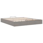 Casa si Gradina - Mobilier - Paturi si accesorii - Paturi - Cadru de pat otoman fara saltea Taup 200x200 cm tesatura - Infinity.ro