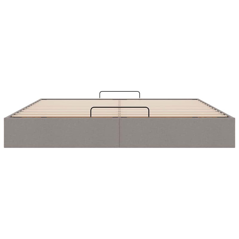 Casa si Gradina - Mobilier - Paturi si accesorii - Paturi - Cadru de pat otoman fara saltea Taup 200x200 cm tesatura - Infinity.ro
