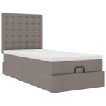 Casa si Gradina - Mobilier - Paturi si accesorii - Paturi - Cadru de pat otoman cu saltea Taupe 80x200cm Material - Infinity.ro