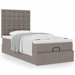 Casa si Gradina - Mobilier - Paturi si accesorii - Paturi - Cadru de pat otoman cu saltea Taupe 80x200cm Material - Infinity.ro