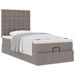 Casa si Gradina - Mobilier - Paturi si accesorii - Paturi - Cadru de pat otoman cu saltea Taupe 80x200cm Material - Infinity.ro