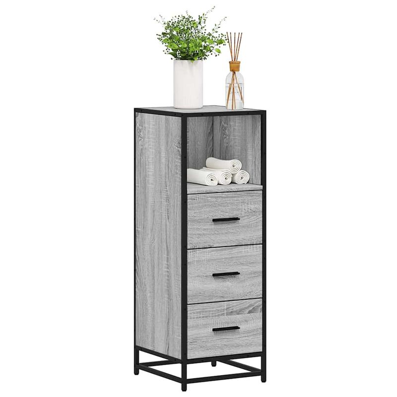Casa si Gradina - Mobilier - Mobilier baie - Comode baie - Dulap de baie, gri sonoma, 65x33x60 cm, lemn prelucrat - Infinity.ro