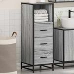 Casa si Gradina - Mobilier - Mobilier baie - Comode baie - Dulap de baie, gri sonoma, 65x33x60 cm, lemn prelucrat - Infinity.ro